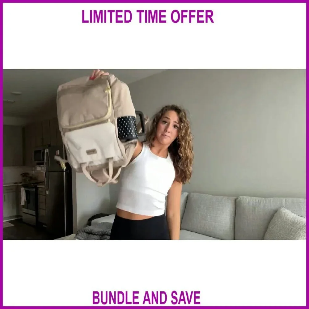 15.6 Inch Laptop Backpack with Tumbler Holder, Waterproof Travel Bag for Work - Picture 8 of 8